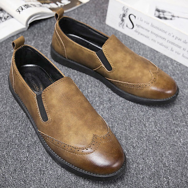 Men-Genuine-Leather-Casual-Brogue-Style-Slip-On-Oxfords-Comfy-Loafers-Shoes-1271722