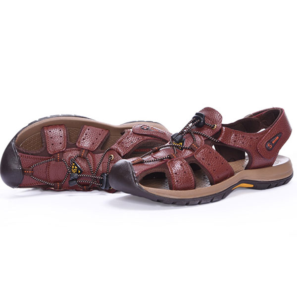 Genuine-Leather-Beach-Sandals-Outdoor-Round-Toe-Flat-Shoes-1154069