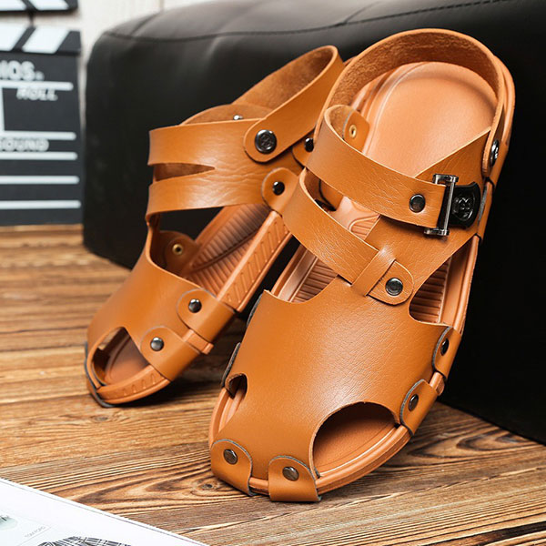 Men-Beach-Sandals-Outdoor-Summer-Slip-On-Flat-Shoes-1148150