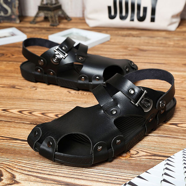 Men-Beach-Sandals-Outdoor-Summer-Slip-On-Flat-Shoes-1148150