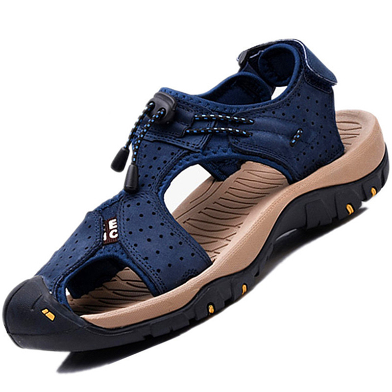 Men-Breathable-Comfy-Wear-Resistance-Outsole-Outdoor-Sandals-Hook-Loop-Shoes-1177209