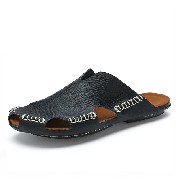Men-Handmade-Hole-Sandals-Light-Leather-Cool-Slippers-1138232