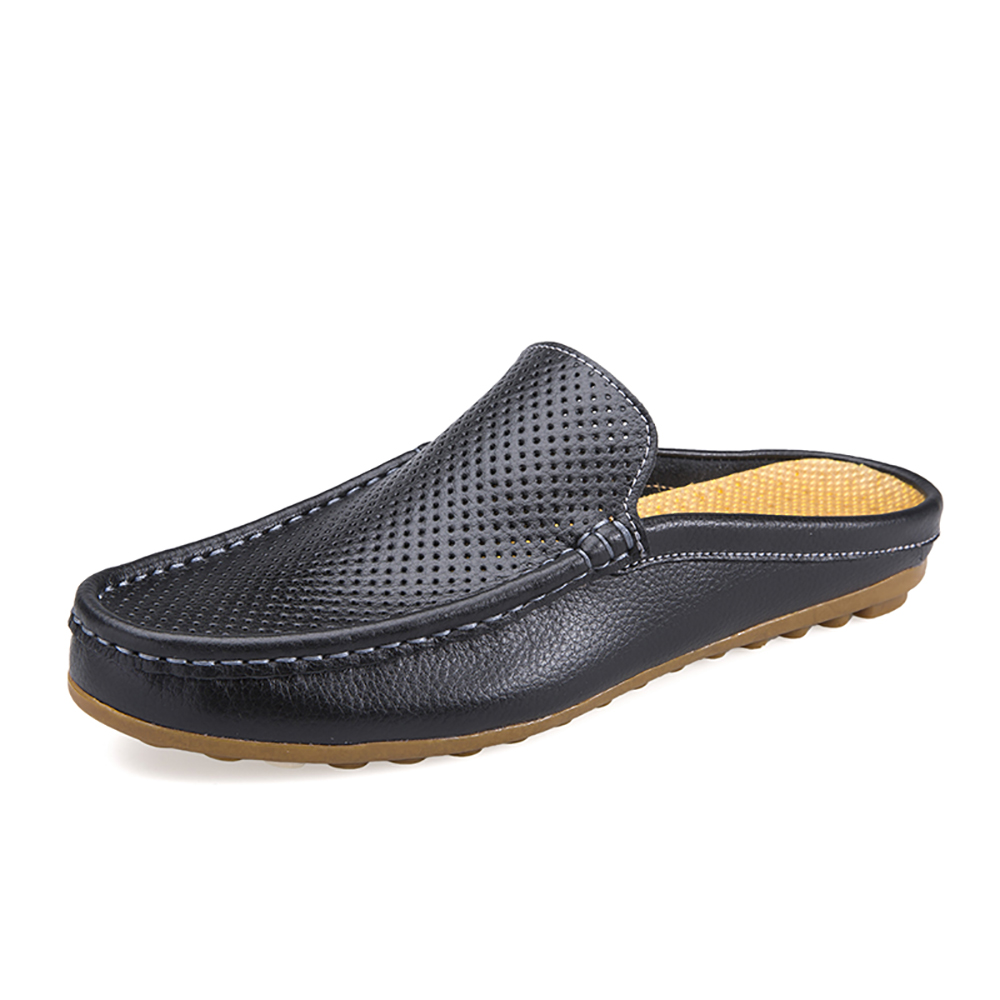 Men-Breathable-Cowhide-Slip-Resistant-Soft-Soles-Casual-Slippers-1459558