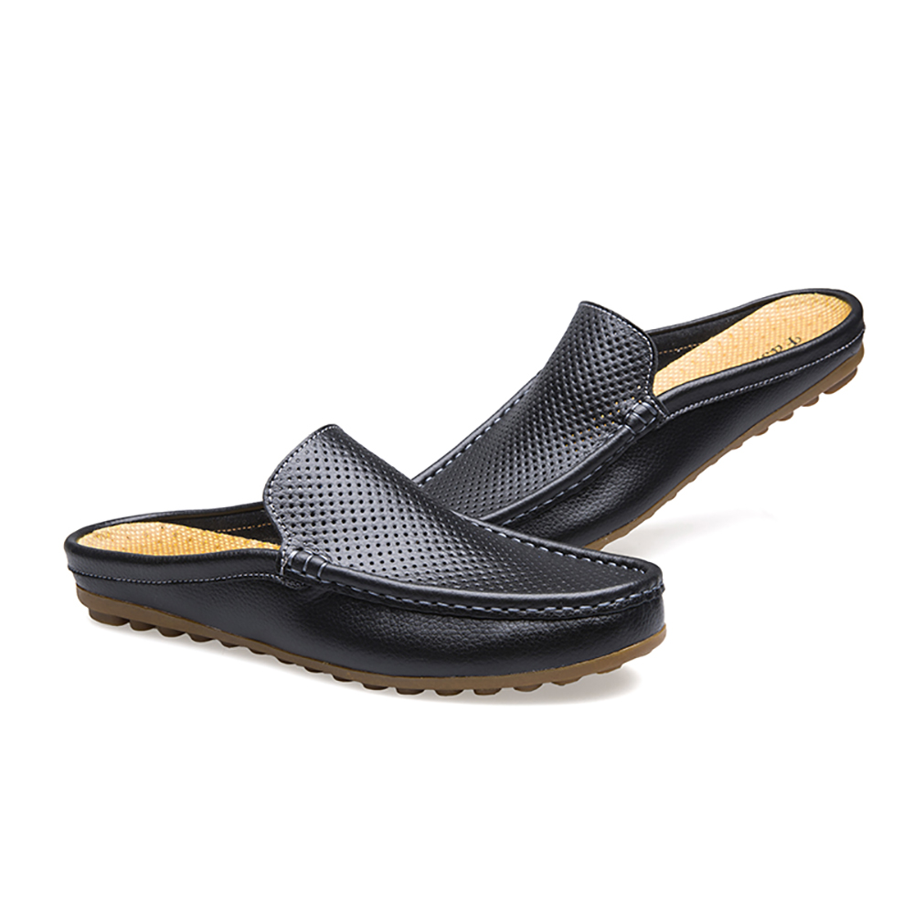 Men-Breathable-Cowhide-Slip-Resistant-Soft-Soles-Casual-Slippers-1459558