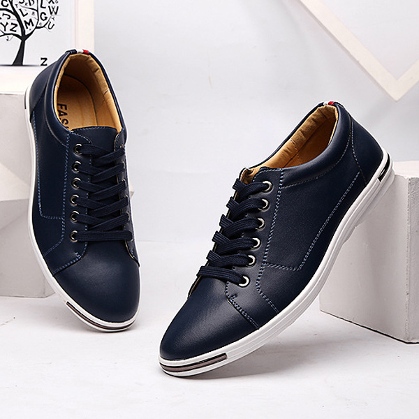 Flat-Oxfords-Shoes-Lace-Up-Pure-Color-Round-Toe-For-Men-US-Size-65-12-1107728