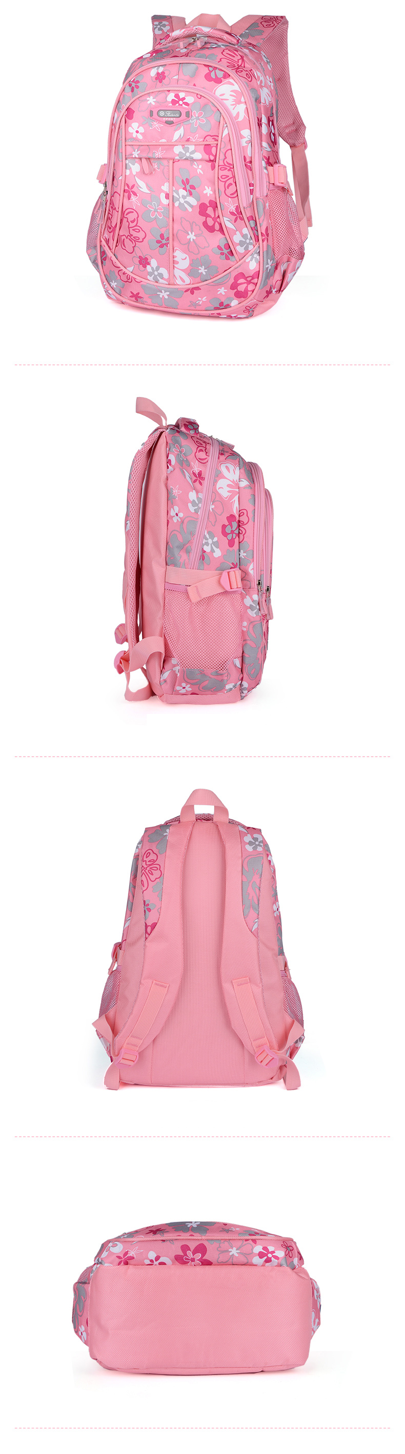 Children-Backpack-School-Bag-Flower-Print-Rucksack-Boy-Girl-Tour-Bags-999004
