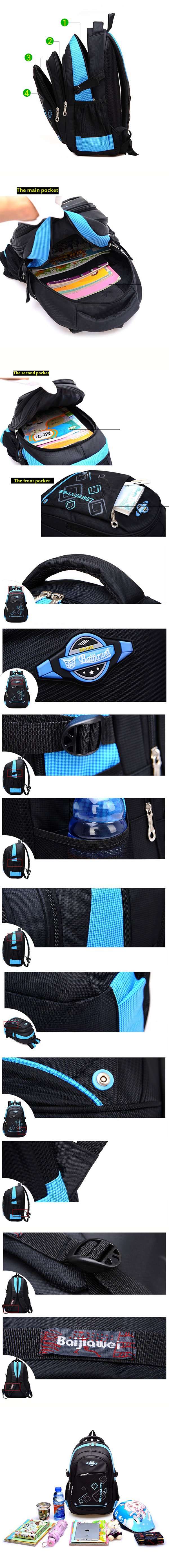 Waterproof-Children-School-Bag-Girls-Boys-Travel-Backpack-Shoulder-Bag-998515