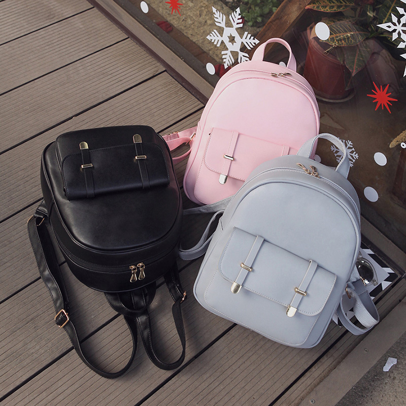 3-PCS-PU-Leather-Women-Backpacks-Students-Schoolbags-1177176