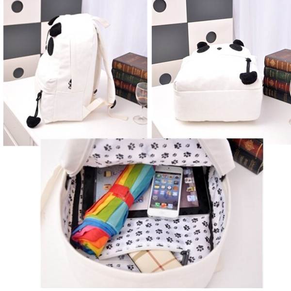 Canvas-Cute-Panda-Pattern-School-Bag-Womens-Handbag-Backpack-953499