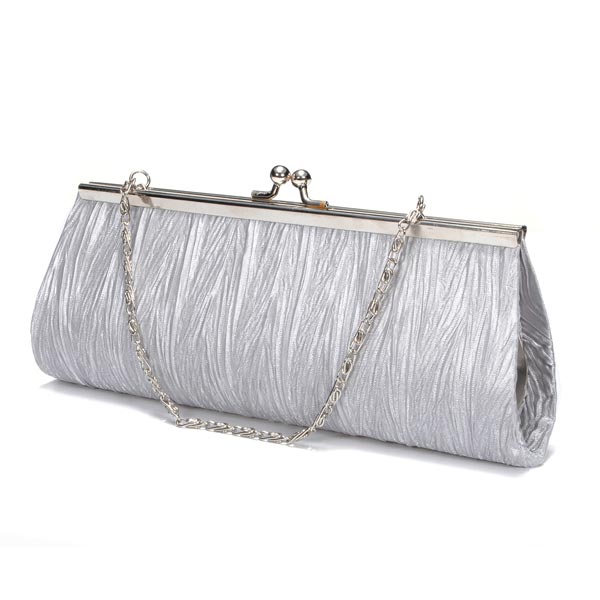 New-Elegant-Satin-Pleated-Bridal-Evening-Clutch-Handbag-83991