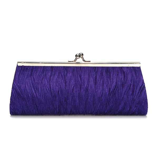 New-Elegant-Satin-Pleated-Bridal-Evening-Clutch-Handbag-83991