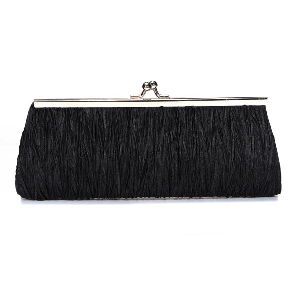 New-Elegant-Satin-Pleated-Bridal-Evening-Clutch-Handbag-83991