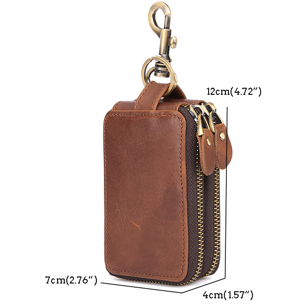 Women-Men-Double-Zipper-Large-Capacity-Waist-Car-Key-Case-Clutches-Bag-1323657