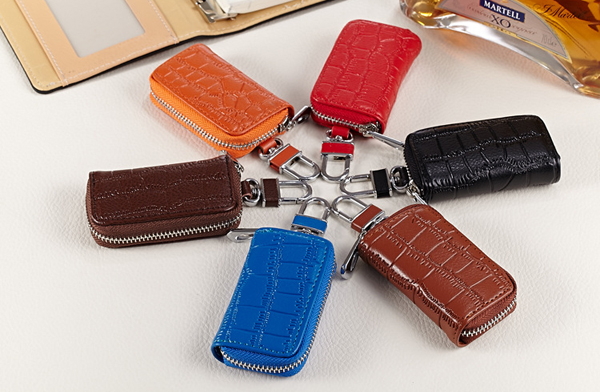 Genuine-Leather-Key-Holder-Zipped-Key-Pouch-Keychain-Auto-Car-Key-Case-Bag-1117102