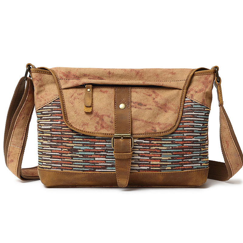 Brenice-Men-Women-Canvas-Genuine-Leather-Retro-Fashion-Printing-Shoulder-Crossbody-Bag-1301838