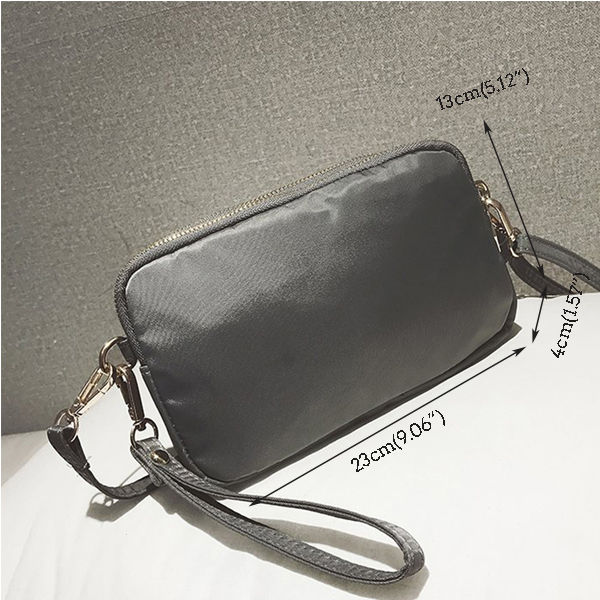 Women-Nylon-Pure-Color-Handbag-Crossbody-Bag-Outdoor-Phone-Bag-1304202