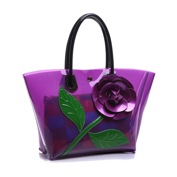 2-Pcs-Women-Flower-Design-Tote-Bags-Transparent-Shoulder-Bags-Elegant-Party-Bags-1096743