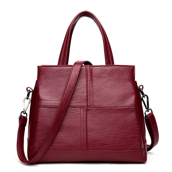 3-Main-Pockets-Women-Casual-PU-Leather-Handbag-Crossbody-Bag-1263429