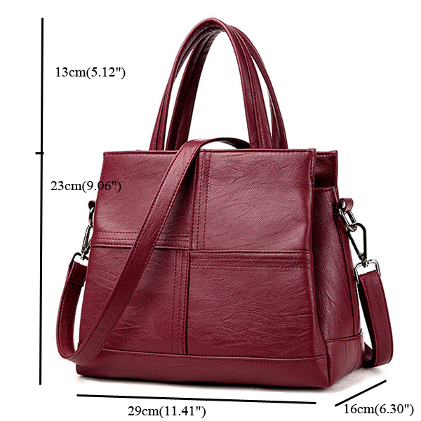 3-Main-Pockets-Women-Casual-PU-Leather-Handbag-Crossbody-Bag-1263429