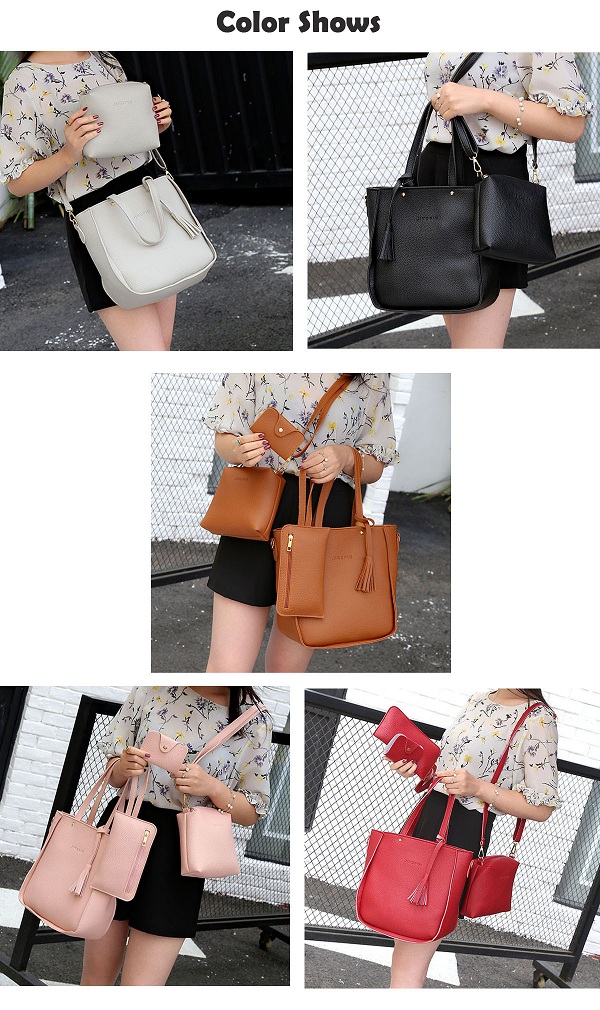 4-PCS-Handbags-Tassel-Shoulder-Bags-Elegant-Clutches-Bags-Wallets-Card-Holder-1174553