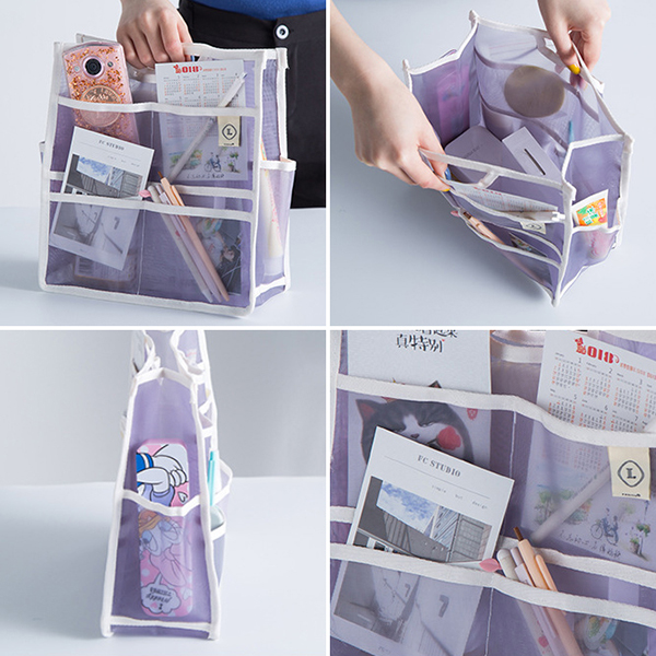 Women-Grid-Breathable-Multi-pocket-Handbag-Sundries-Sorting-Bag-Liner-Bag-1306682
