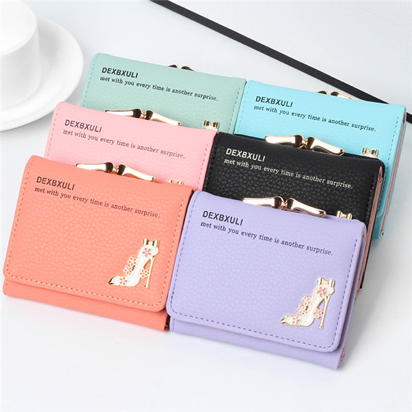 3-Fold-High-Heels-Hasp-Short-Wallet-Candy-Color-Purse-5-Card-Holder-Coin-Bags-1100156