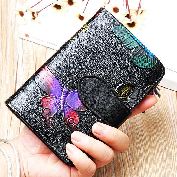 Bifold-Women-Embossed-Genuine-Leather-Wallet-13-Card-Slot-Short-Coin-Purse-1336405