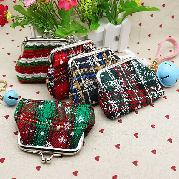 Christmas-Gift-Plaid-Mini-Coin-Purse-Cotton-Coin-Bag-Wallet-Tiny-Purse-1388966