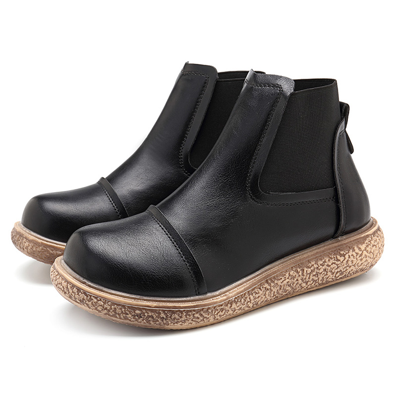 Casual-Comfortable-Round-Toe-Ankle-Boots-Shoes-Women-1349883