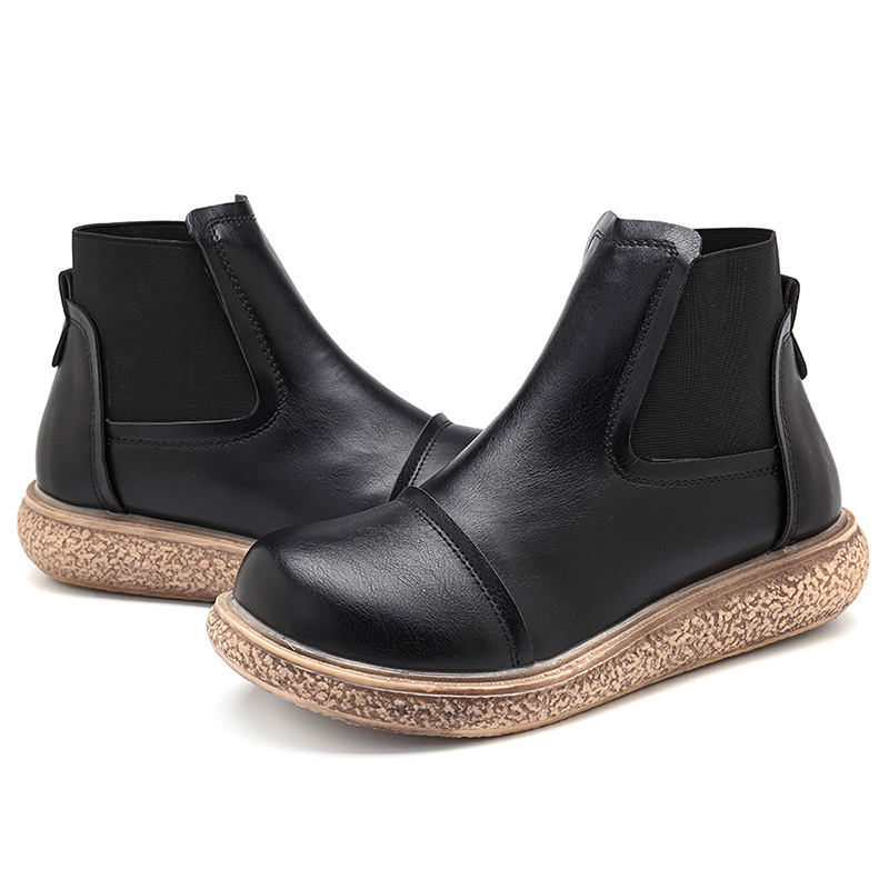 Casual-Comfortable-Round-Toe-Ankle-Boots-Shoes-Women-1349883