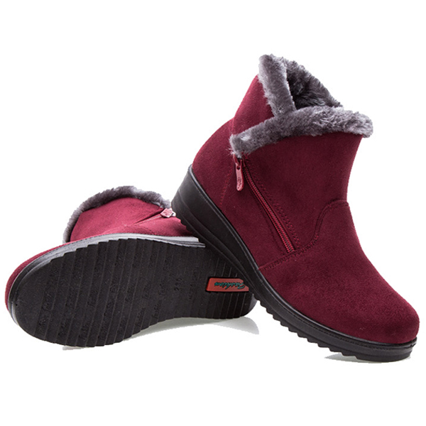 New-Large-Size-Women-Winter-Boots-Round-Toe-Ankle-Short-Snow-Boots-1000548