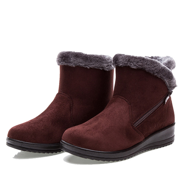 New-Large-Size-Women-Winter-Boots-Round-Toe-Ankle-Short-Snow-Boots-1000548