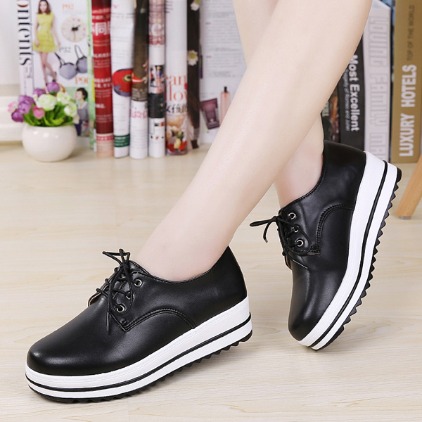 Lace-Up-Platform-Heels-Sneakers-Round-Toe-Soft-Sole-Shoes-1059905