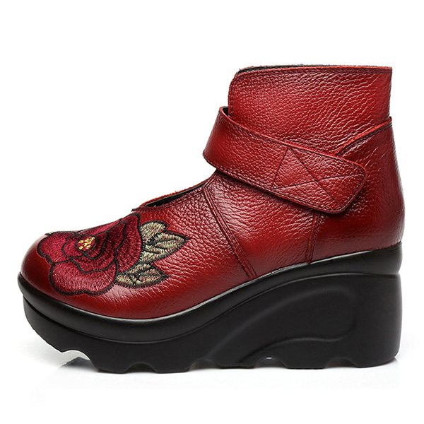 SOCOFY-Women-Embroidery-Genuine-Leather-Hook-Loop-Wedge-Shoes-1251855