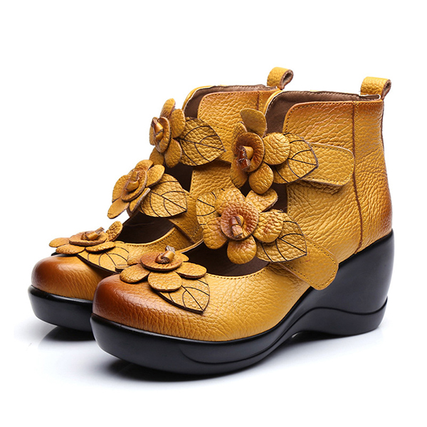 SOCOFY-Women-Genuine-Leather-Flower-Retro-Hook-Loop-Platporm-Shoes-1251854