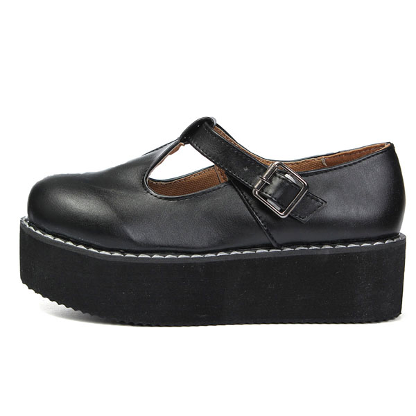 Women-Flats-Creeper-T-Straps-Round-Toe-High-Platform-Shoes-973268