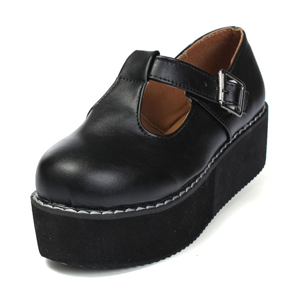 Women-Flats-Creeper-T-Straps-Round-Toe-High-Platform-Shoes-973268