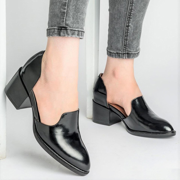 US-Size-5-11-Chunky-Heel-Pumps-Casual-Slip-On-Shoes-1409848