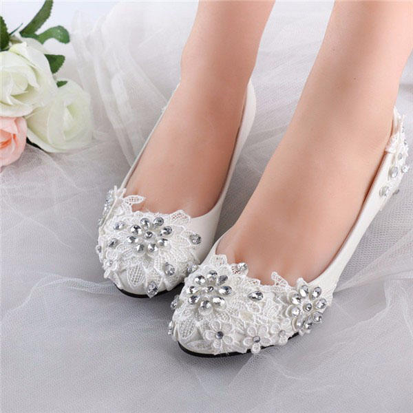 White-Floral-Lace-Shiny-Crystal-High-Heels-Wedding-Shoes-1069005