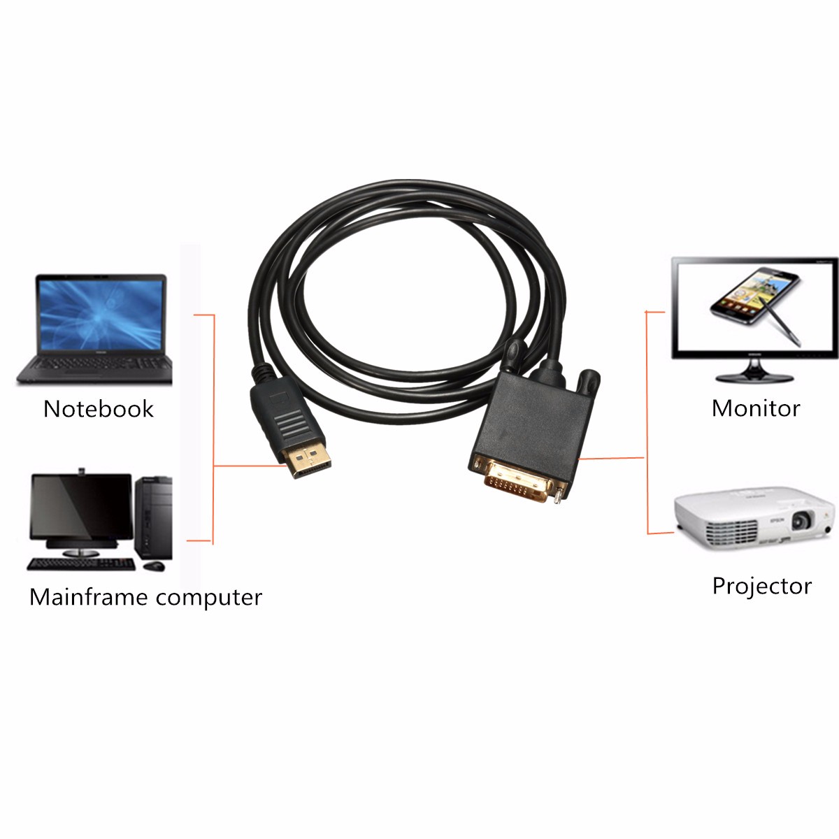 18M-Display-Port-to-24--1-pin-DVI-Male-Video-Adapter-Cable-1178349