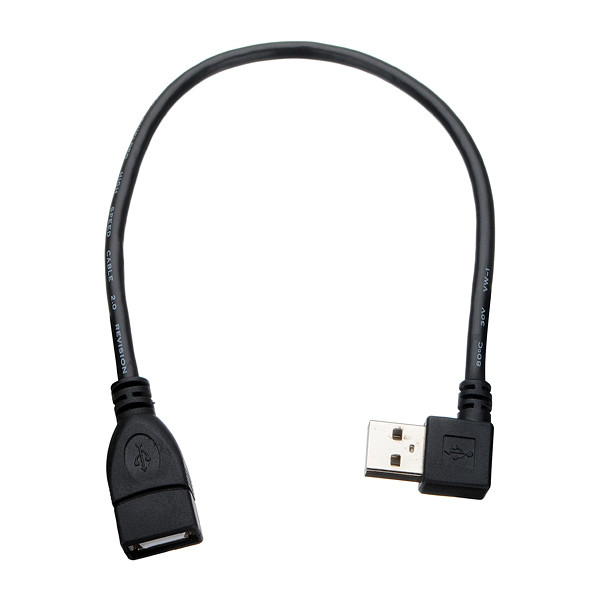 1PCS-USB-A-female-to-USB-A-Male-Right-Angle-Connector-Cable-FM-48834