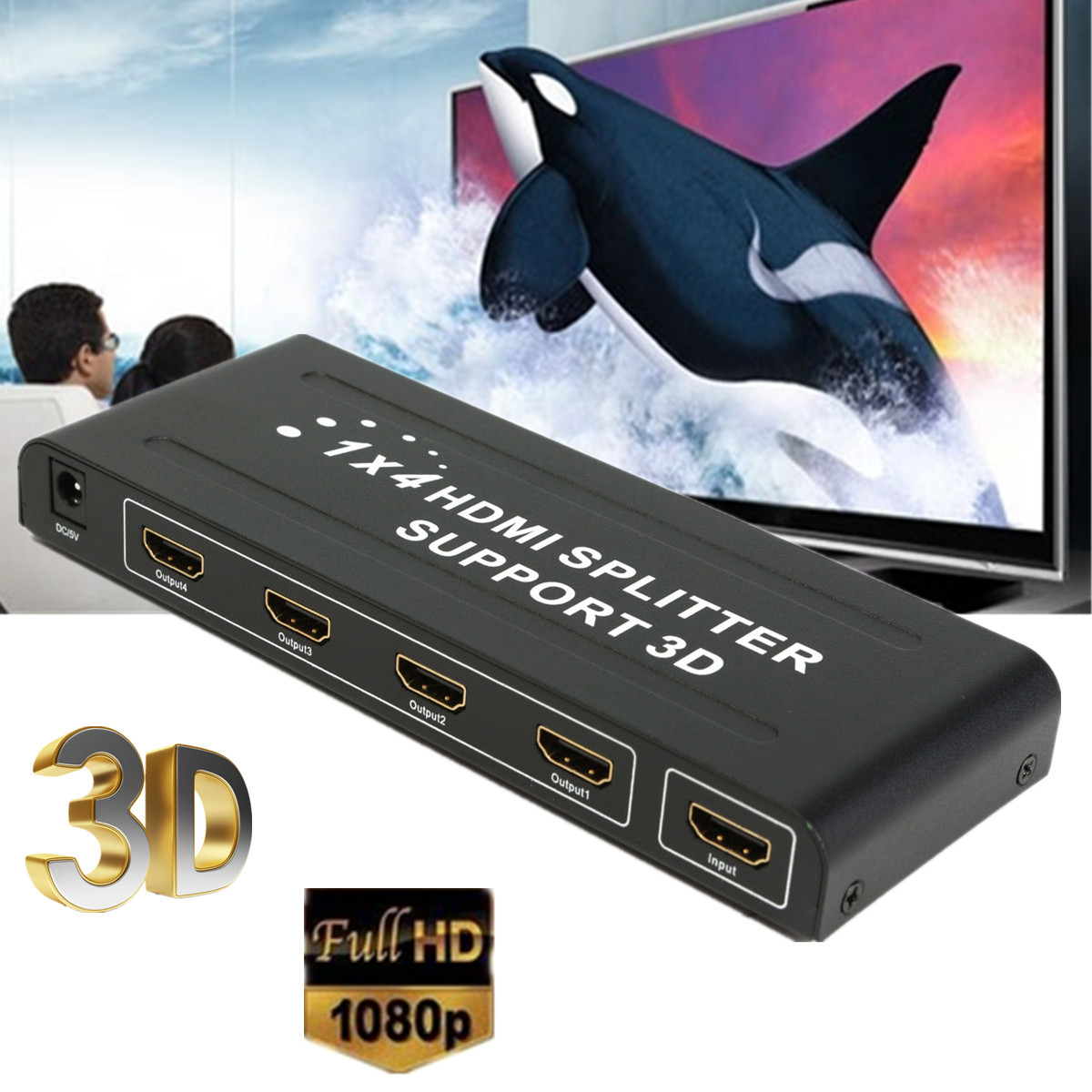 1080P-4-Way-HD-HUB-1x4-Port-HDMI-3D-Splitter-Amplifier-Switcher-Box-for-HDTV-PC-1128582