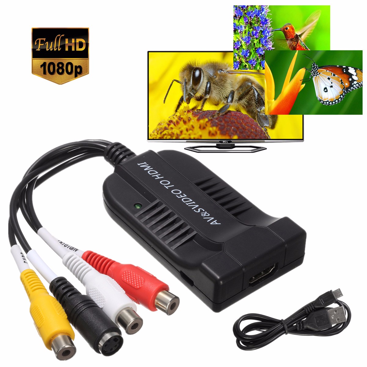 1080P-HD-AV-and-S-Video-To-HDMI-Audio-Adapter-Converter-with-USB-Cable-for-HDTV-DVD-1080611