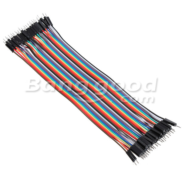 40pcs-30cm-Male-to-Male-Color-Ribbon-Line-Cable-Jump-Wire-For-Arduino-70130