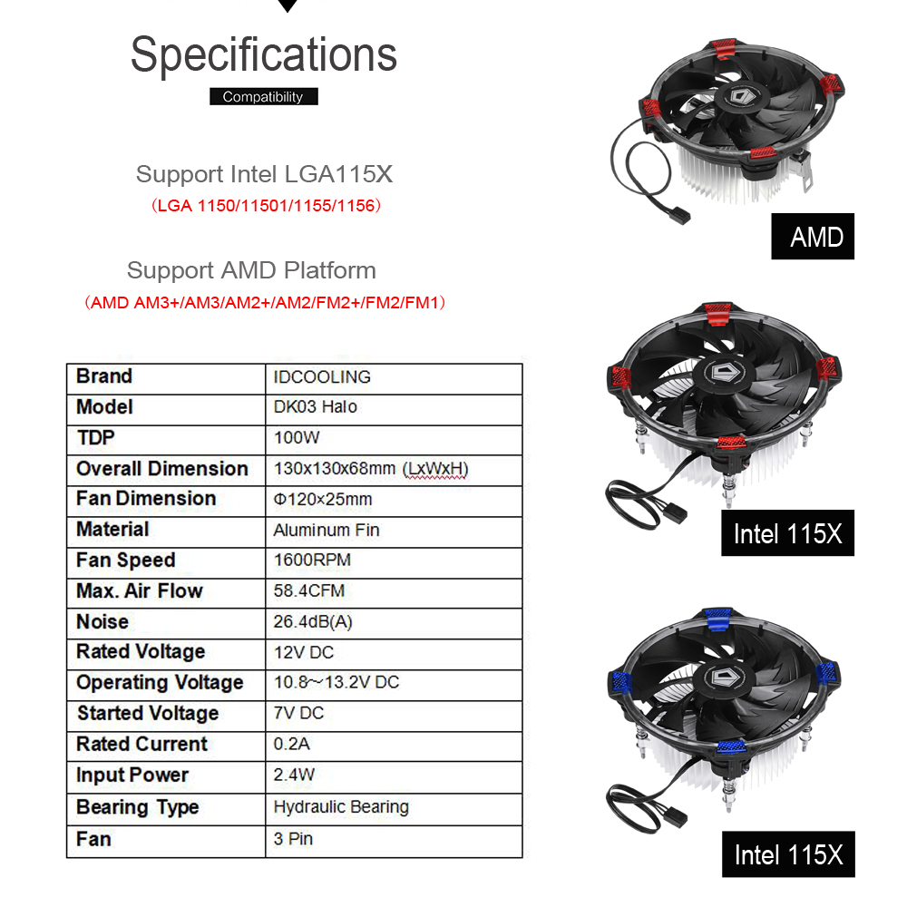 120mm-1600RPM-DC-12V-LED-Effect-CPU-Cooling-Fan-For-Intel-AMD-3-Pin-Hydraulic-Bearing-Fan-1354327