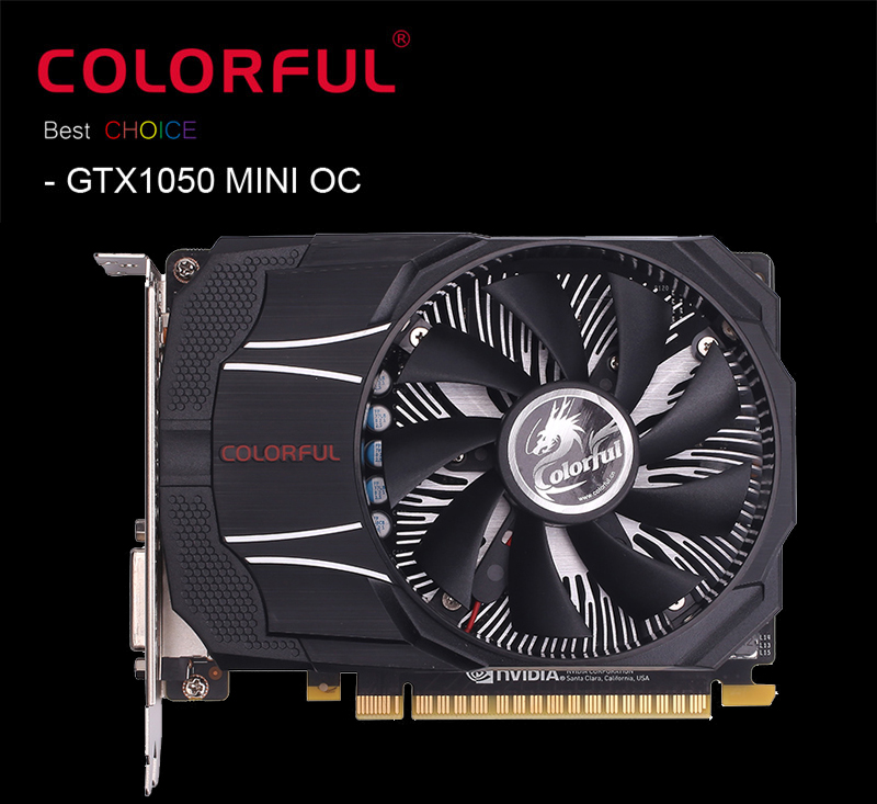 COLORFUL-GTX1050-Mini-OC-2G-GDDR5-128Bit--1354-1455MHz-7Gbps-PCI-E-30-Gaming-Video-Graphics-Card-1230496