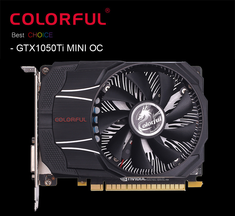 COLORFUL-GTX1050Ti-Mini-OC-4G-GDDR5-128Bit-1316-1430MHz-7Gbps-PCI-E-30-Gaming-Video-Graphics-Card-1230529