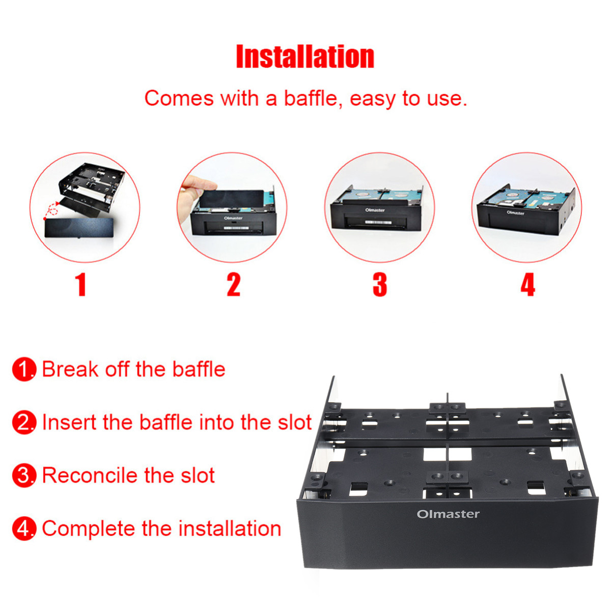 525quot-to-35quot-Optical-Drive-Bay-HDD-Hard-Drive-Mounting-Bracket-Converter-1326621