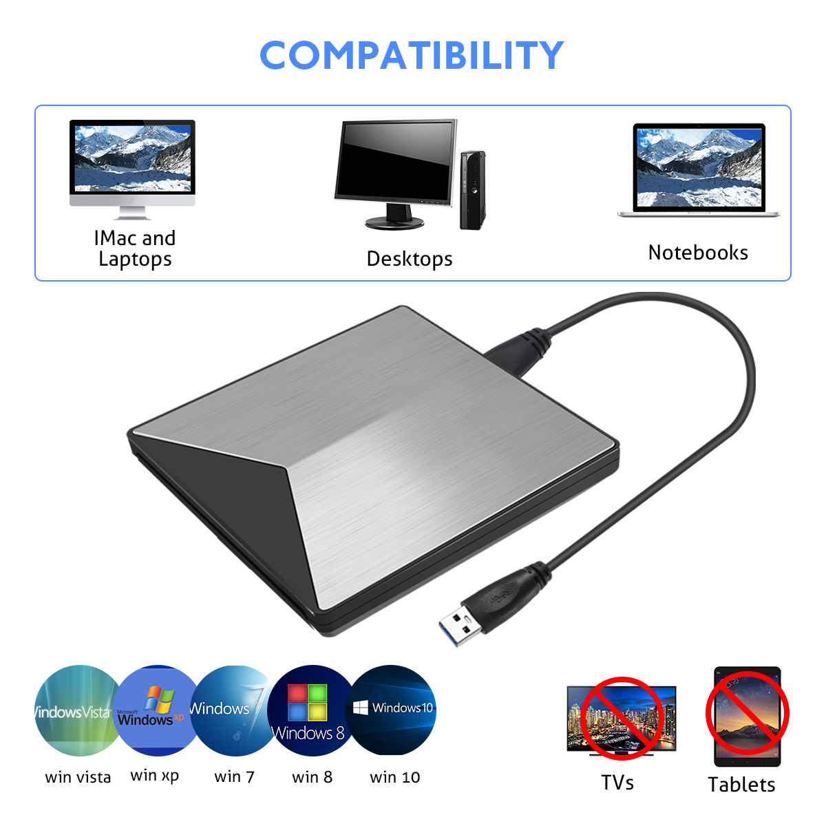 Aluminum-Alloy-USB-30-External-Optical-Drive-CD-DVD-Player-Burner-1291708