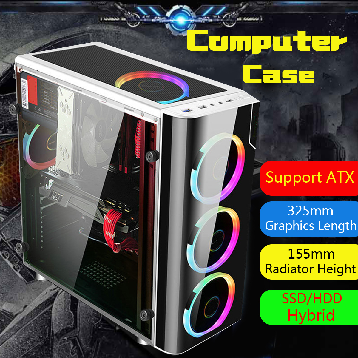 403818cm-USB30-Transparent-Gaming-Computer-Case-Support-5-Fans-Chassis-for-ATXM-ATXMini-ITX-1372746